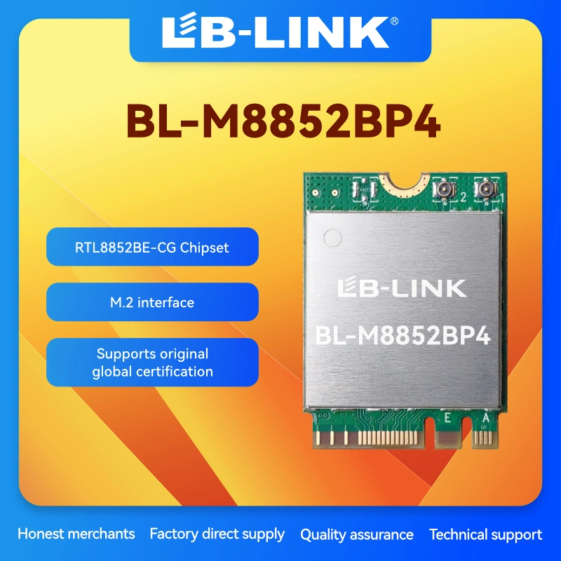 LB-LINK BL-M8852BP4 módulo sem fios WiFi Realtek Chip RTL8852BE-CG WiFi6 11AX A interface do módulo M.2 BT5.2 suporta a Certificação Global original