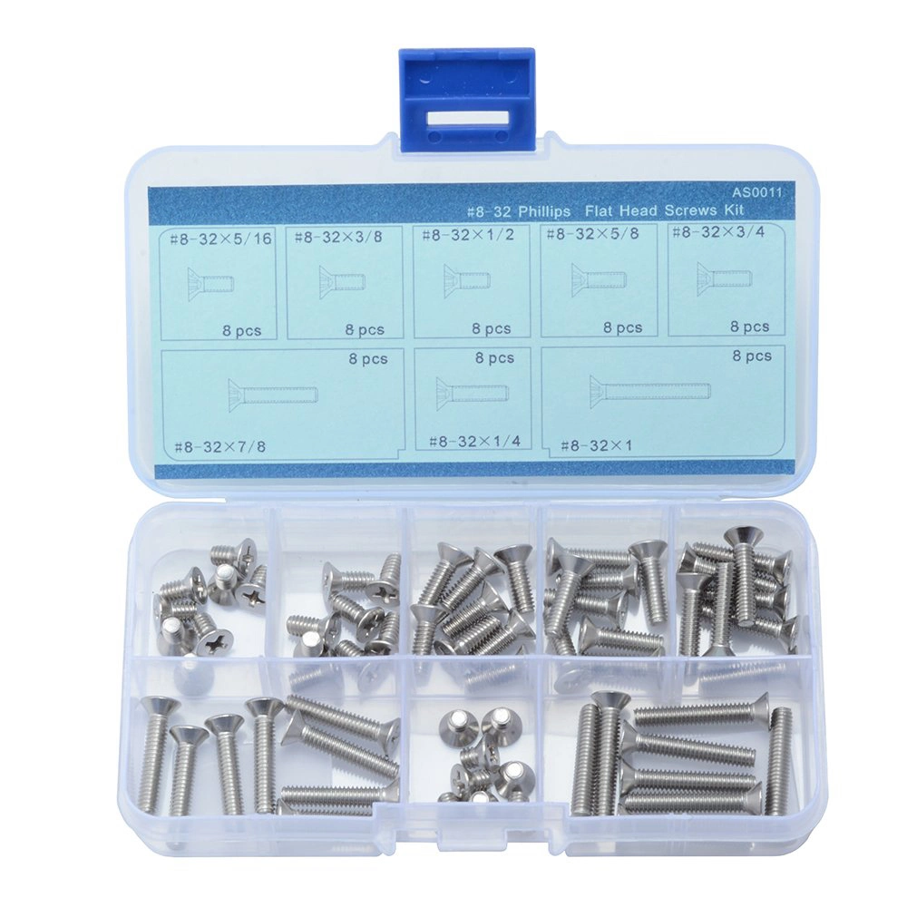 DIN965 Metric Flat Countersunk Csk Head Phillips Drive Cross Recessed M2X3.5 A2 Stainless Steel SS304 SS316 Machine Screw