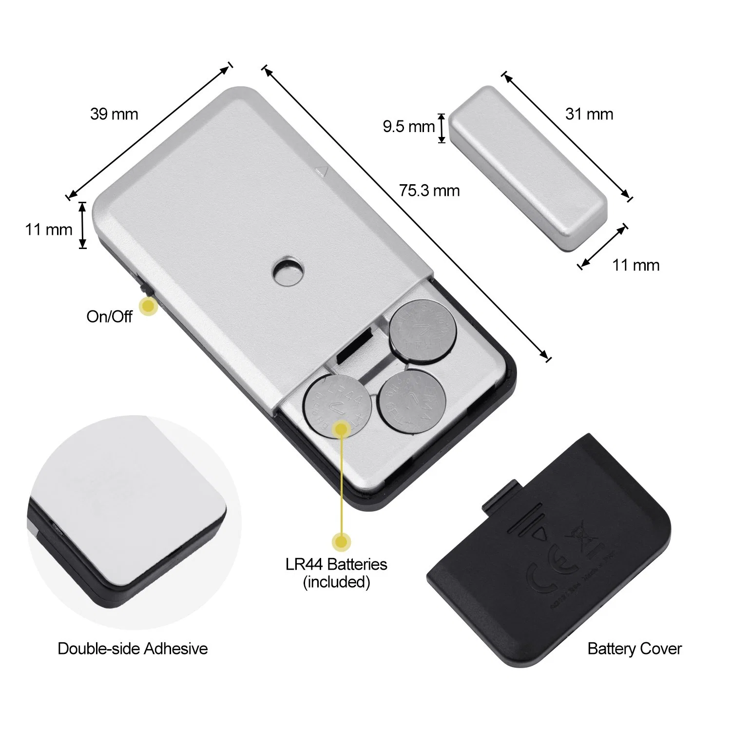 Home Security Wireless Magnetic Sensor Anti Theft Burglar Alarm Door Sensor Alarm for Kid Safety