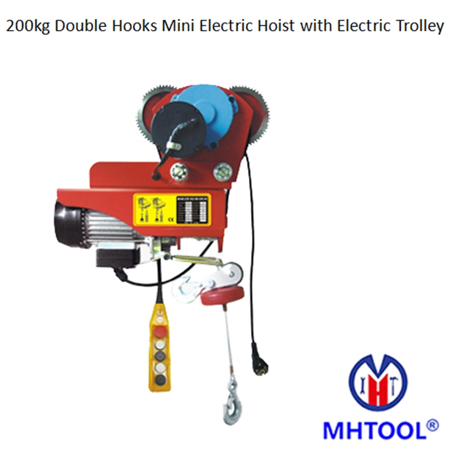100kg Wire Rope Mini Electric Hoist with Electric Trolley for Lifting Equipment