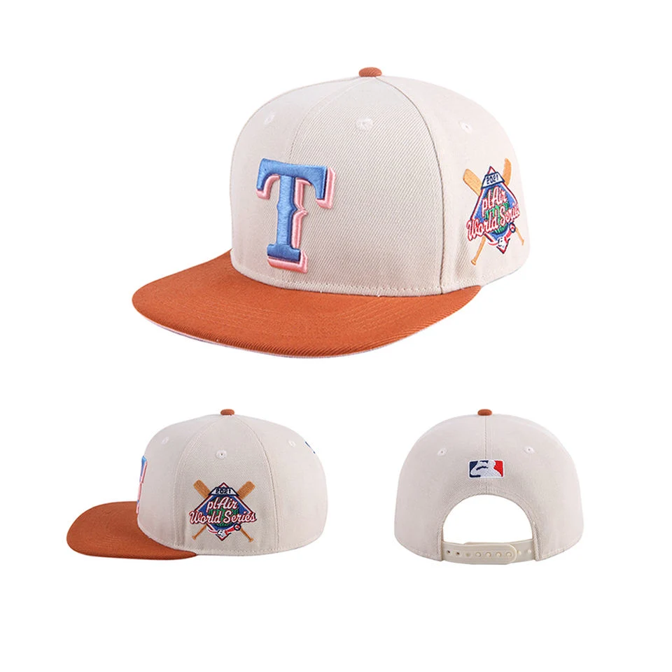 La moda bordado en 3D ala tapa Snapback personalizado de Hip Hop Deportes Baseball Cap