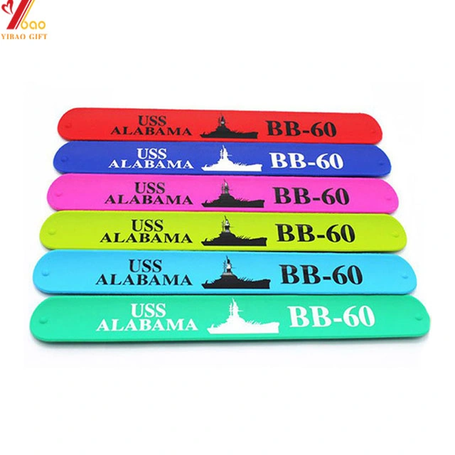 Promotion de la gifle Bracelet en silicone colorées personnalisé (YB-SB-111)