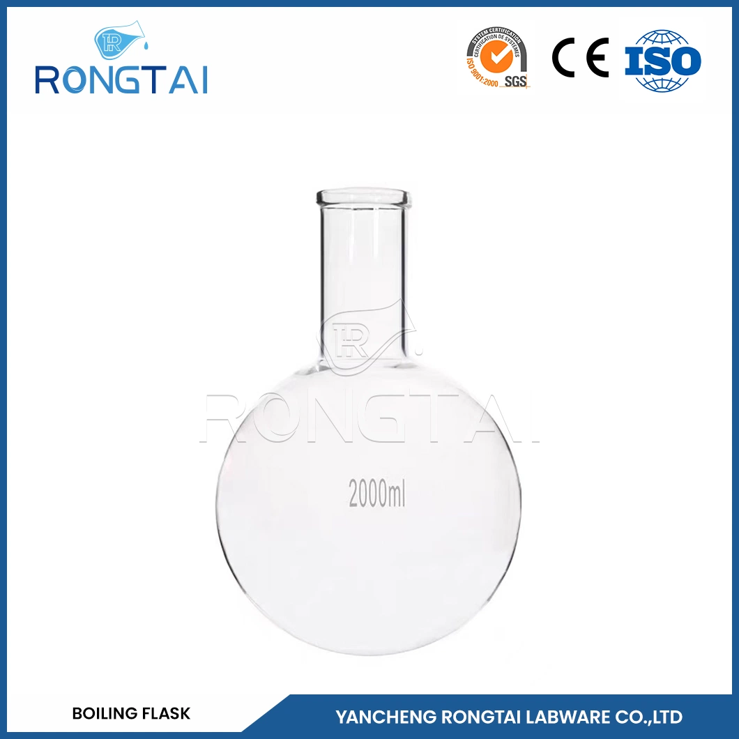 Rongtai Chemical Laboratory Equipment Manufacturers Glass Flask Luxury China 30000ml 50000ml Boiling Flask with Condenser