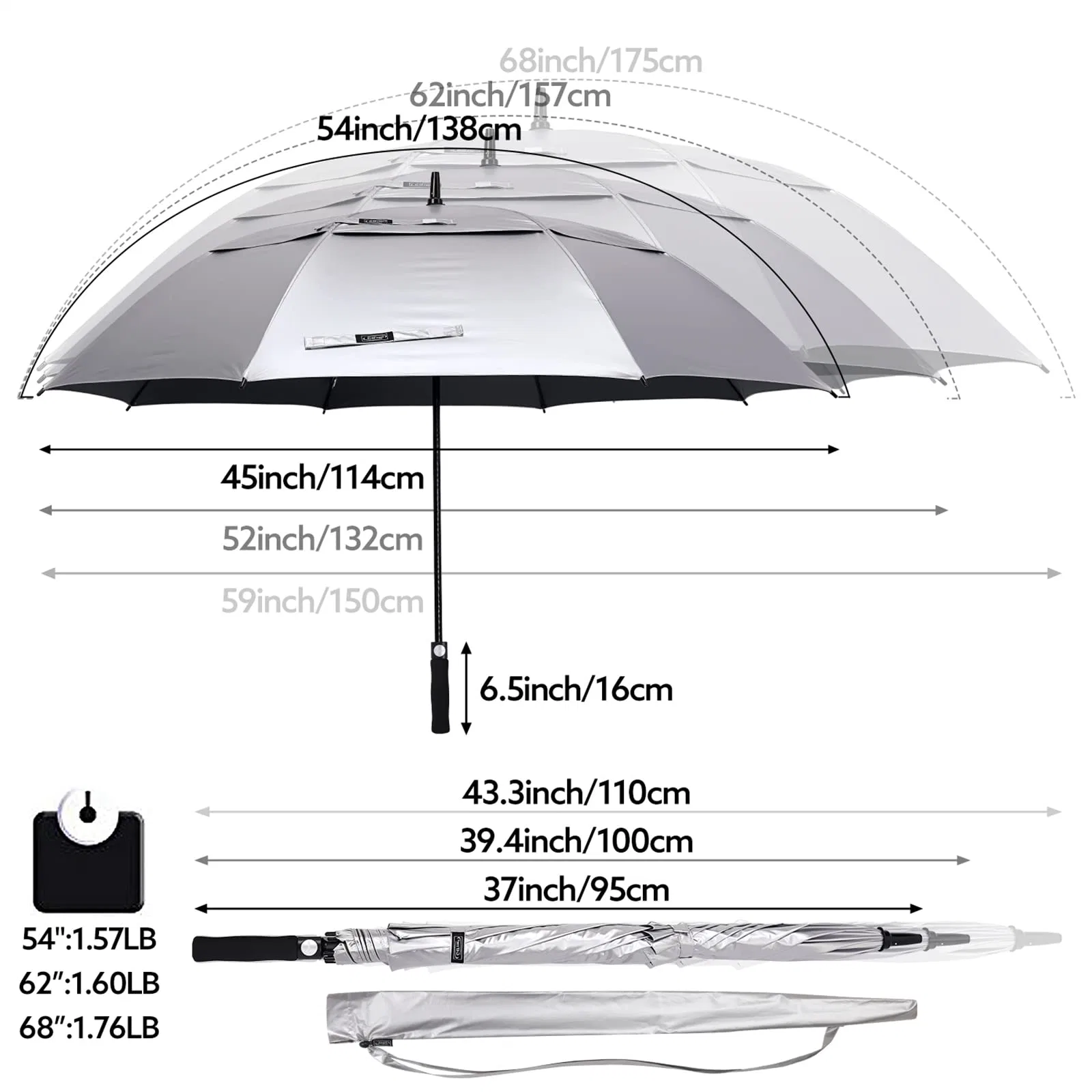 Bonnes ventes Auto Open Double Canopy ventilé Oversize Sun Parasols