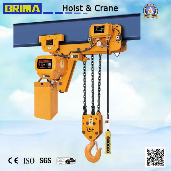 10t 4 Chain Falls Single Speed Electric Chain Hoist with Electric Trolley