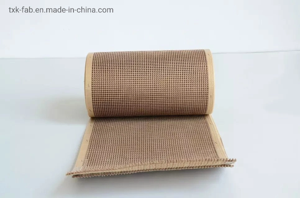 Non Stick PTFE Fabric PTFE Mesh Conveyor Belt for Non-Woven Production