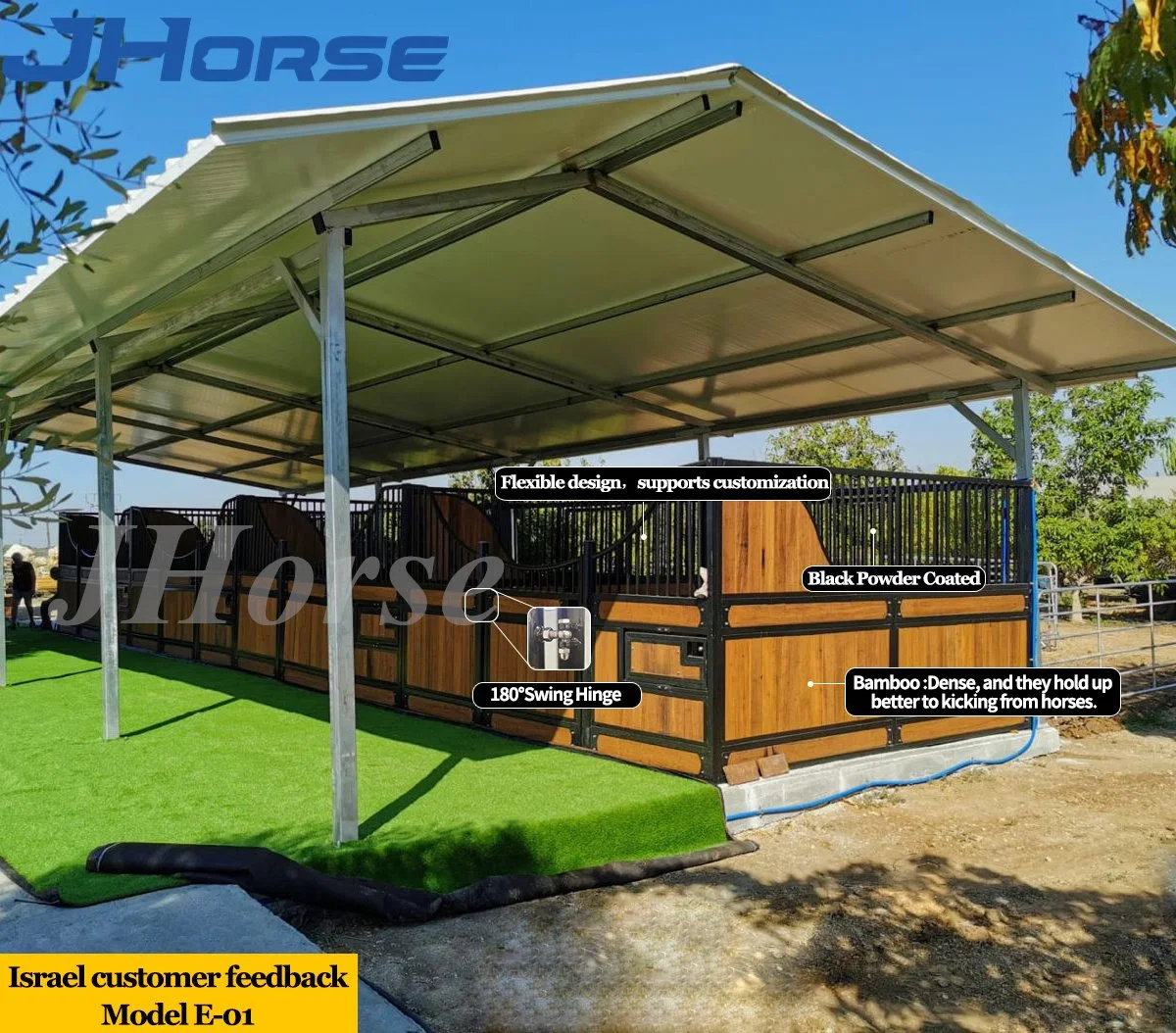 Ferme Riding structure en acier équipement Horse stable Stall fronts