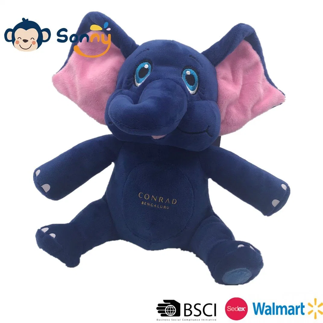 Elefante de peluche animado de pelúcia promocional OEM de 20 cm Brinquedos amigos do brinquedo amigos do ambiente para criança