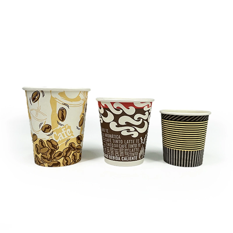 Kaltpapier Cup 12oz Doppel PE White Karton matt schwarz 16oz Papier Kaffee Tasse Stern Design 20 Oz Karton