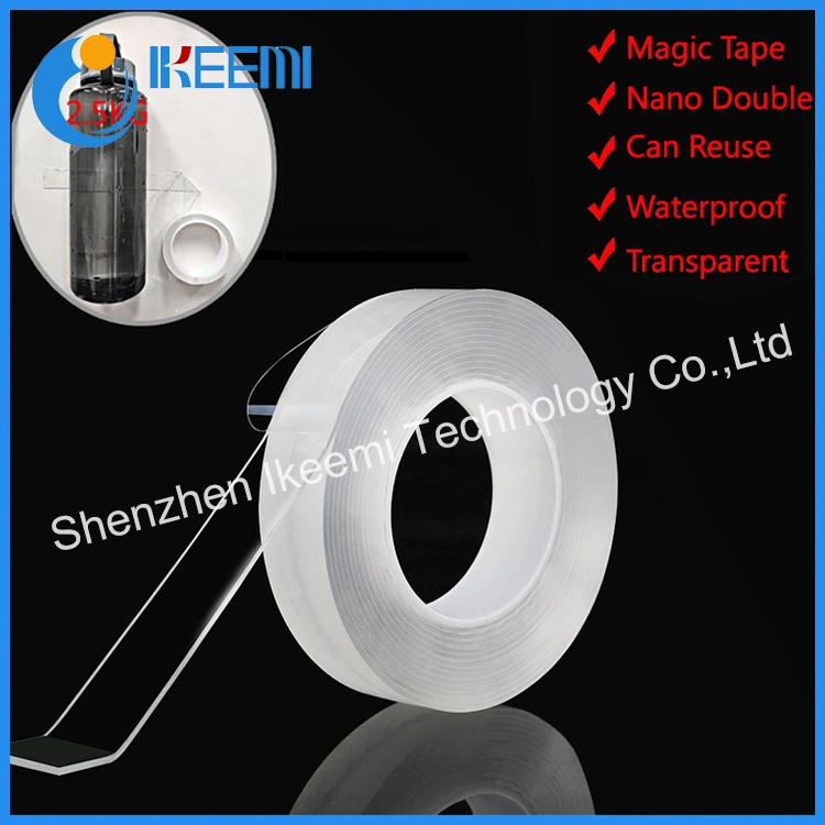 Nano Double Sided Tape Recycle Use Strong Adhesive Waterproof Transparent Super Fix Gel Grip Tape