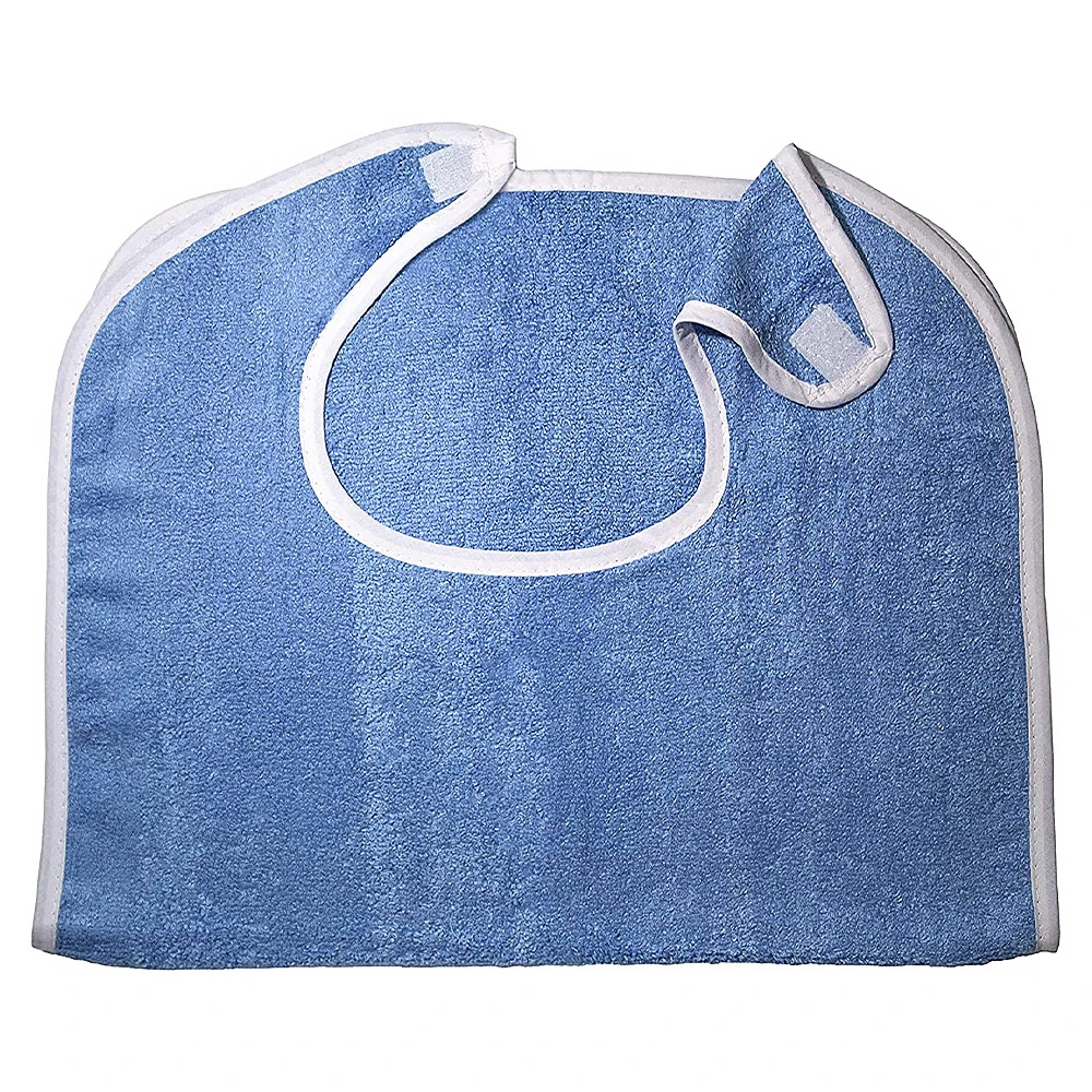 High quality/High cost performance Cotton Washable Waterproof Terry Adult Bibs for Elderly