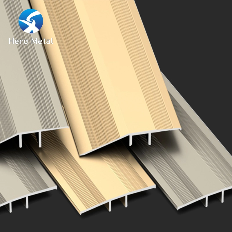 Factory Best Price Indoor Bar Hero Metal Aluminum 2.5m Long Matt Silver Threshold Floor Tile Edging Transition Strip