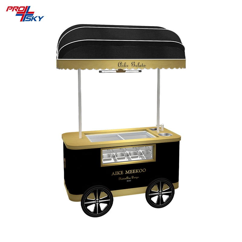 Prsoky Food Trailers con baño Remolque de helados Carrito de comida móvil Camión de comida en venta.