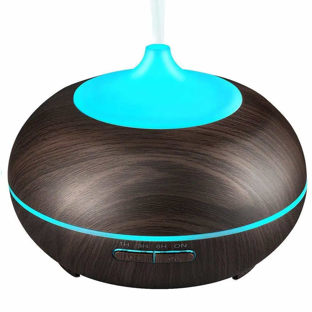 Hot Sale 2023 couleur bois de conception des voyants LED Diffuseur d'huile essentielle de l'humidificateur