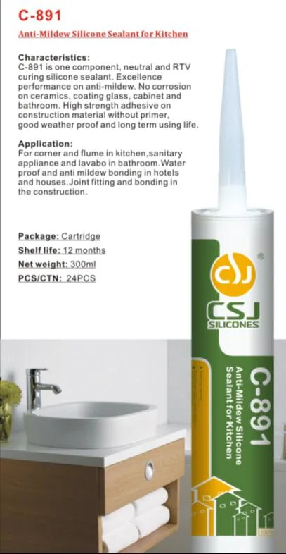 One Component Neutral Silicone Sealant for Corner and Flume