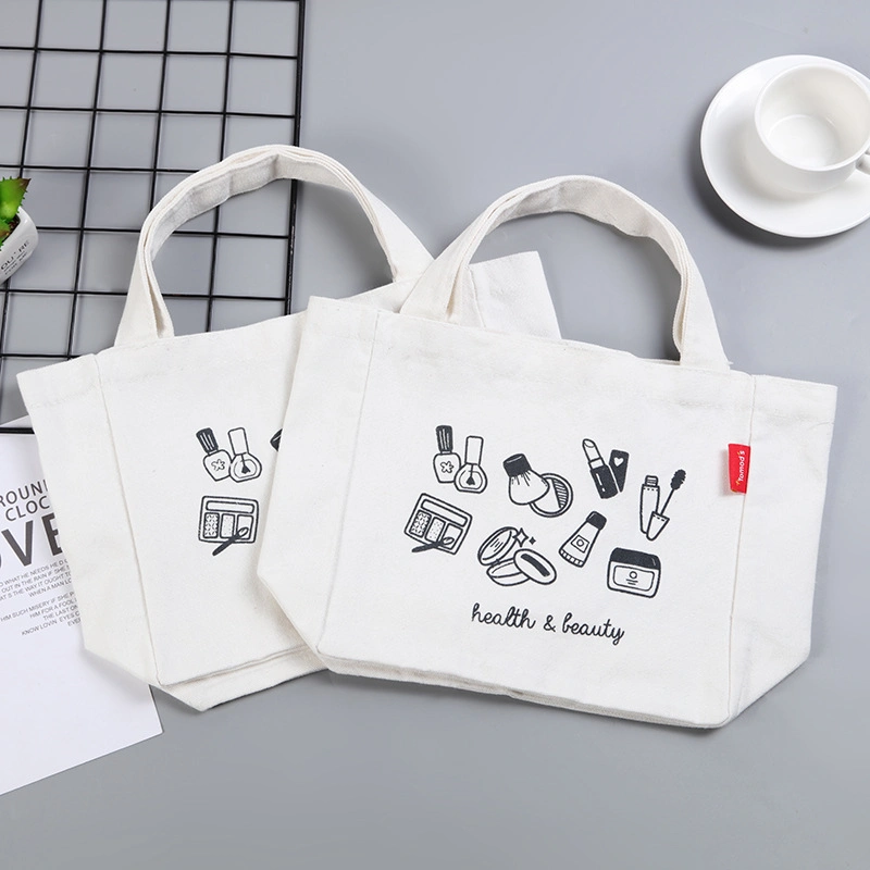 UV Digital Printing Logo Small Simple Canvas Tote Bag