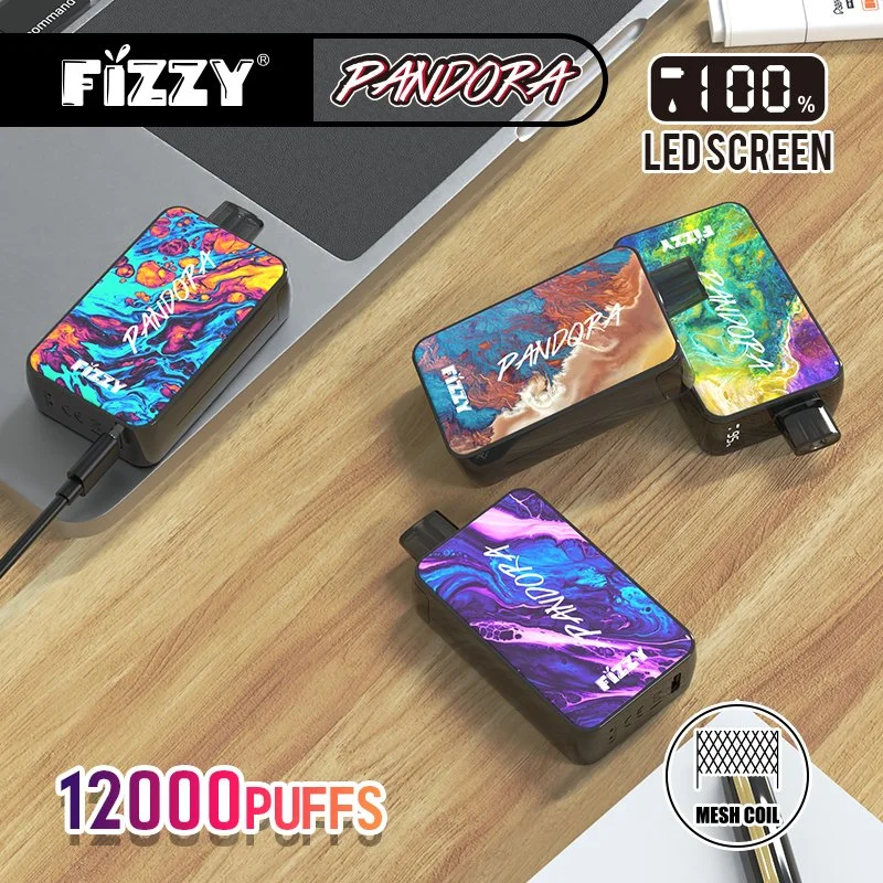 Новые цифровые витражи с дисплеем одноразовые Viape fizzy Pandora 12000puff vape