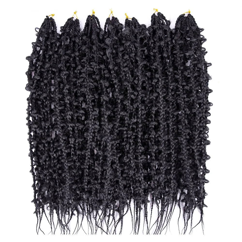 Extension de la qualité de gros poils synthétiques Jungle 24 pouces de pré bouclé Ombre Butterfly Case tresses de cheveux de crochet