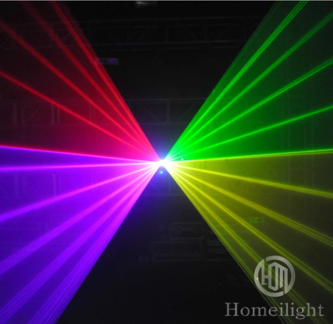 Hohe Helligkeit DMX512 2W Vollfarbraum Laser Light RGB Stage Laserlicht