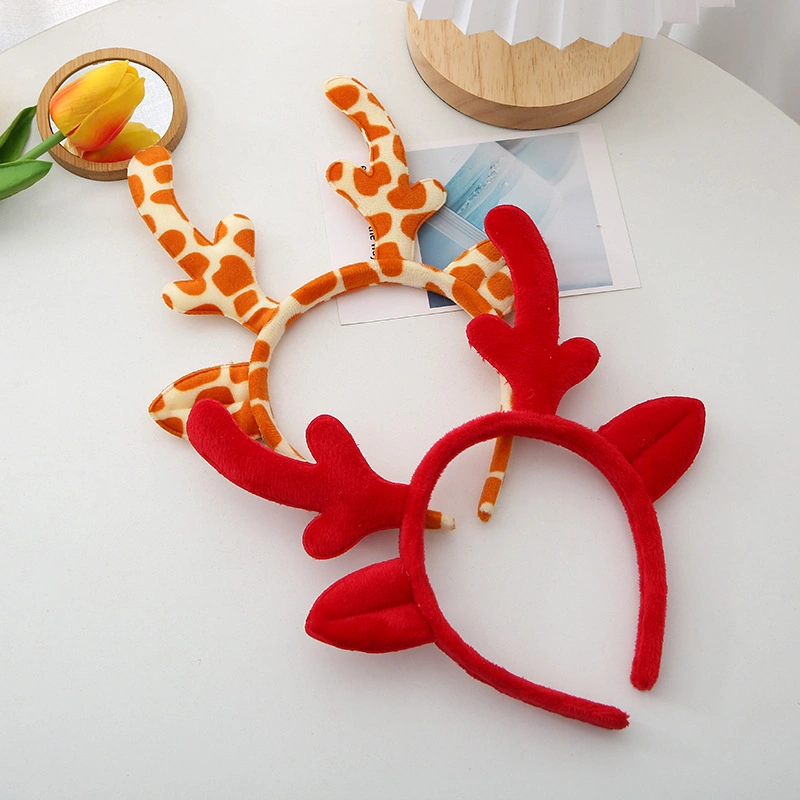 Christmas Halloween Antler Hair Card Cute Net Red Cartoon Simple Hair Band Adult Children Activities Performance Headdress