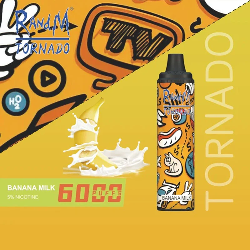 Precio Mayorista/Proveedor Randm Tornado 6000 inhalaciones 12ml de E-Liquid 12ml de zumo de E-Cigarrillo Electrónico Desechable de Control de flujo de aire de Vape desechables