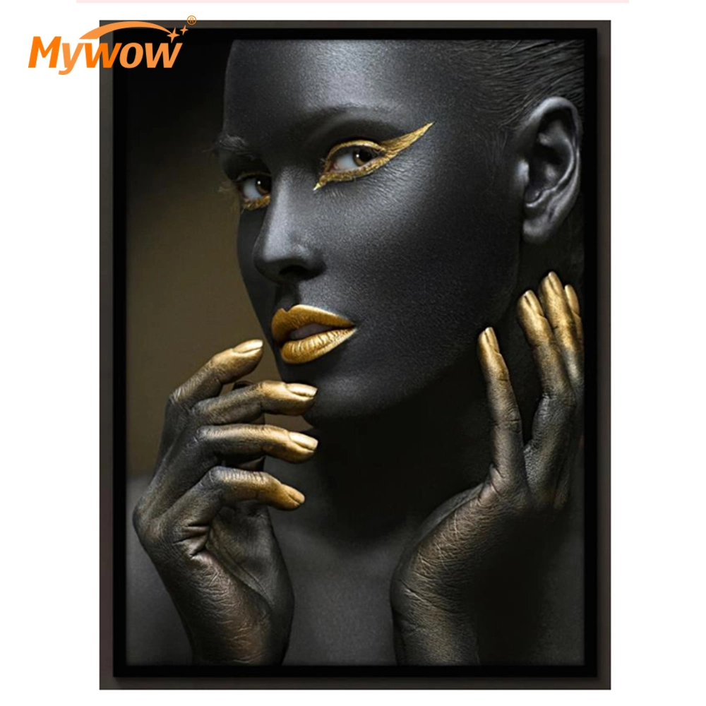 Crystal Black Girl Art Wall Hanging Painting for Wall Decoration