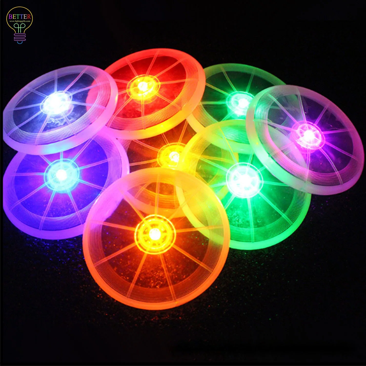 LED Light up Frisbee Multi Function Luminous Throwing Toys Pet Toys