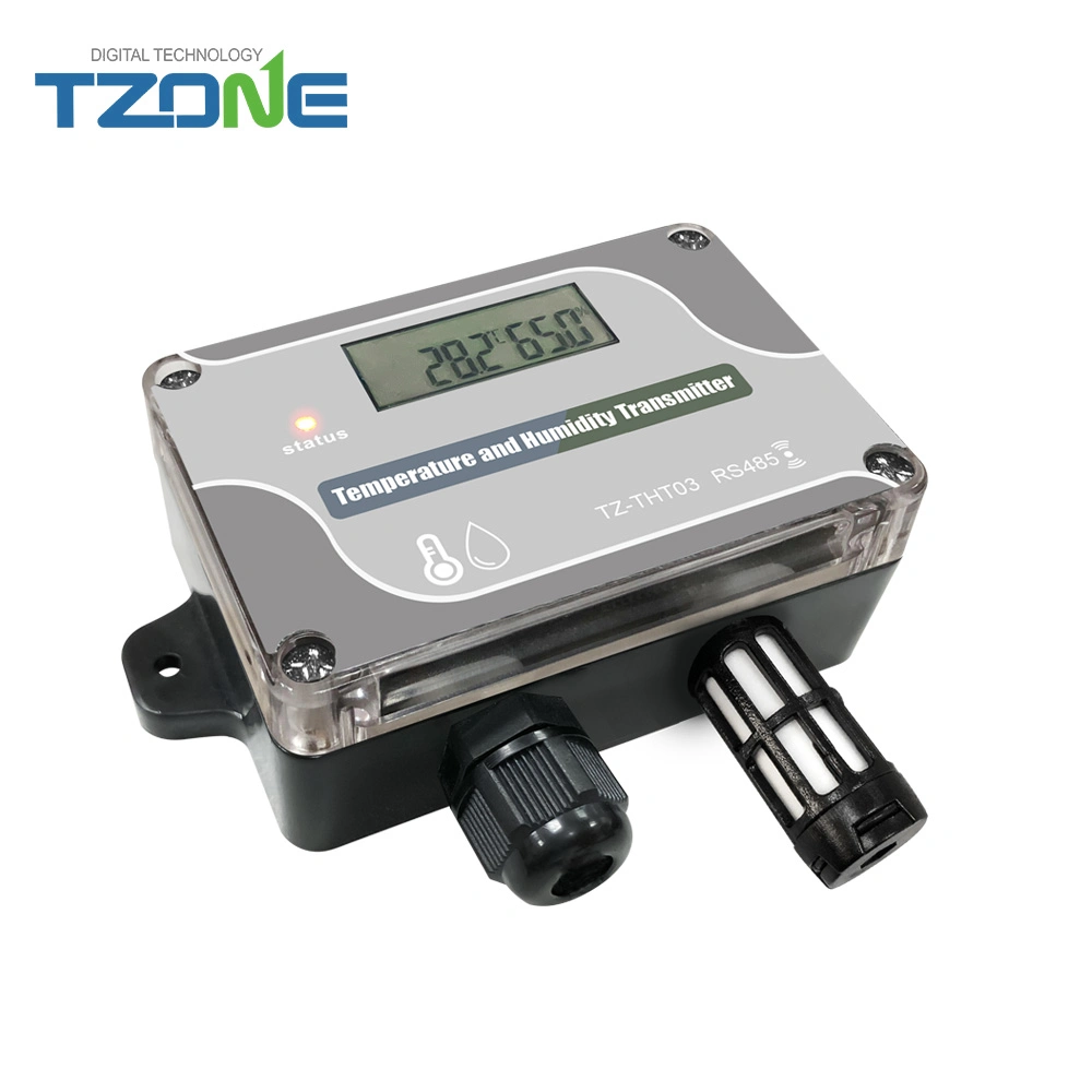 Tzone diferencial de la pantalla digital RS485 transmisor de temperatura y sensor de humedad