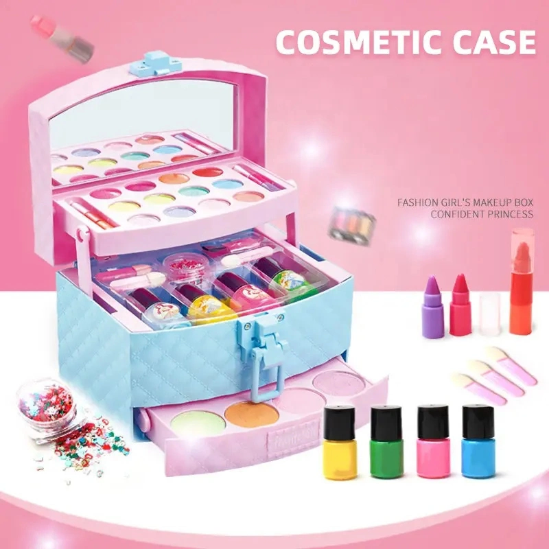 Wholesale/Supplier Makeup Kit Pretty Beauty Children Toys Kids Intellectual Colorful Make up Pretend Playset Box Girls Gift Cosmetic Set