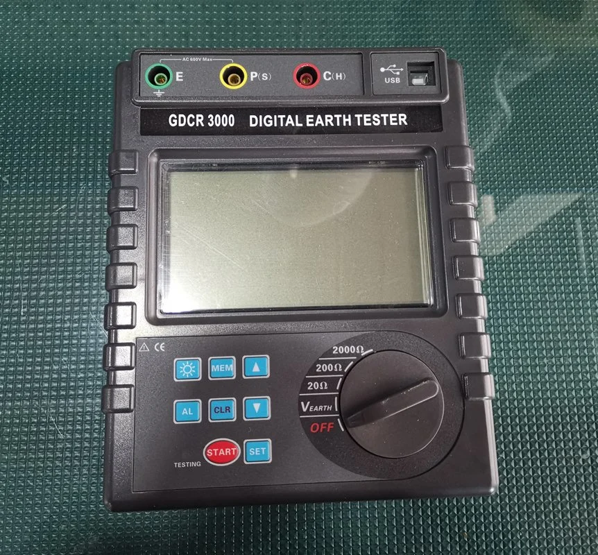 GDCR3000B Digital Earth Resistance Tester Soil Resistivity Test Equipment