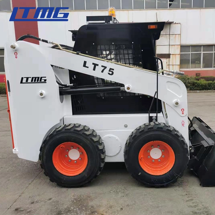 Ltmg Lt75 1050kg Cheap Track Type Skid Steer Loader Mini Brush Cutters Skid Steer Loader with Bucket