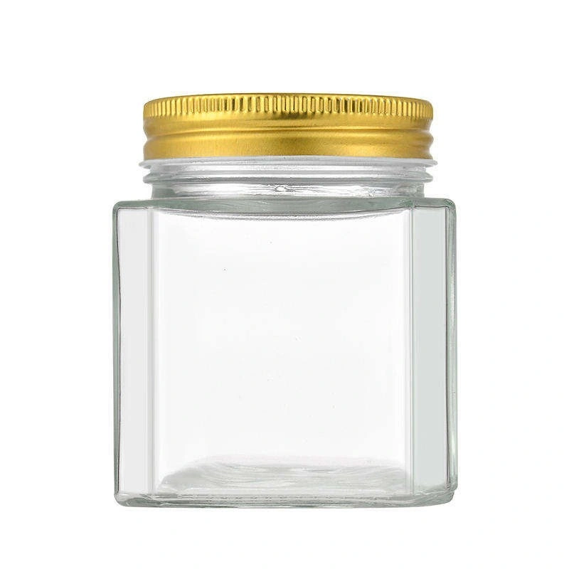 Hot Sale Airtight 5oz 10oz 12oz 16oz 25oz 32oz Wide Mouth Food Spice Candy Storage Glass Jar with Plastic Lid