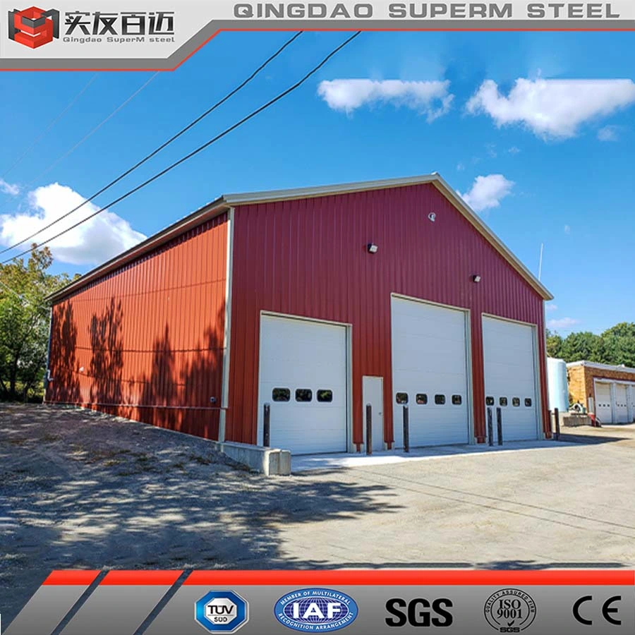 Panneau sandwich isolant Maison préfabriquée en structure d'acier Matériau de construction Prix Entrepôt de stockage Garage de camion avec abri pour voiture Remise