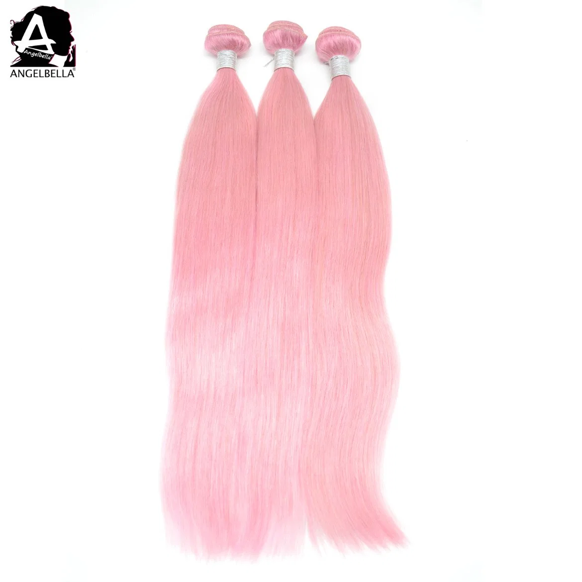 Angelbella Hotsales Human Hair Weft Pink/Green/Purple Chinese Remy Hair Weave