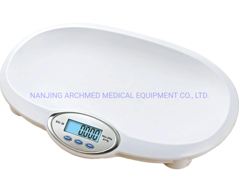 Large LCD with Backlight Electronic Baby Scale with Height Measuring Ruler 20kg Body Weight