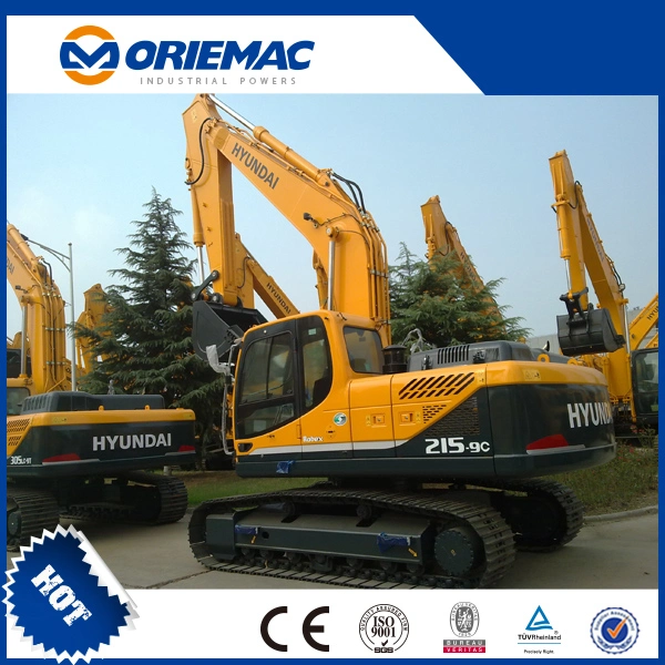 21ton Hyundai Construction Equipment Hydraulic Crawler Excavator with Optional Attachments Hammer R215-7c