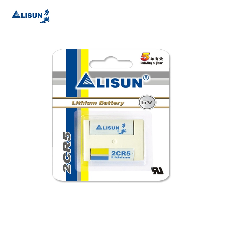 Lisun Brand 6V 2cr5 1500mAh Lithium Battery Cameras Suitable for Large Current Power