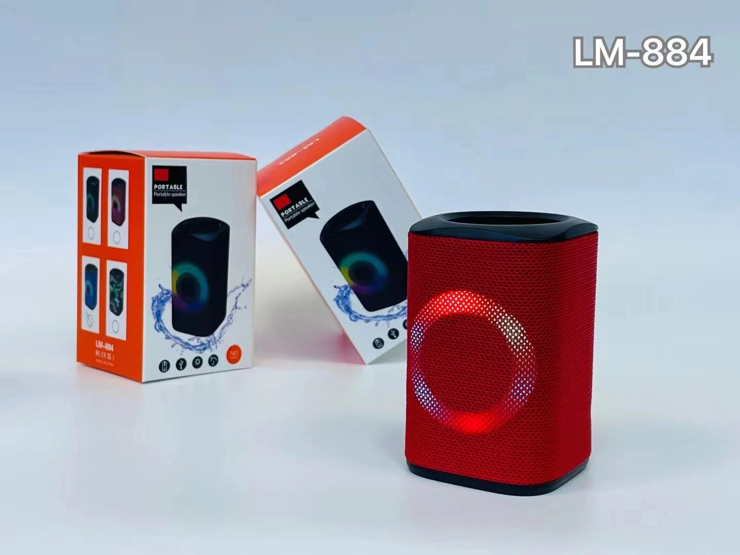 Mini Subwoofer, Bluetooth Small Speaker, Home Creative, Colorful Lights, Sound System, Outdoor Portable