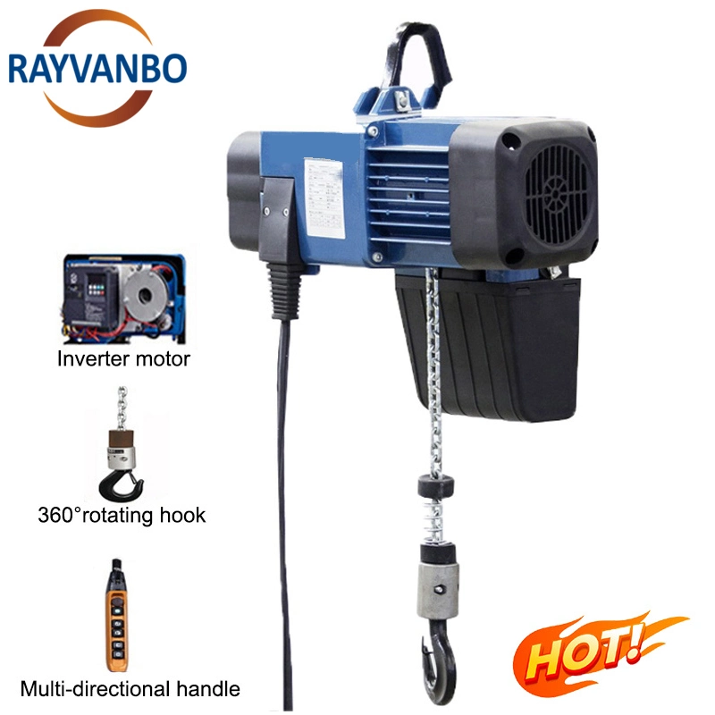 Good Price Europe Style Double Speed 125kg 250kg 0.5 Ton 1 Ton 2 Ton Electric Chain Hoist in Workshop Warehouse