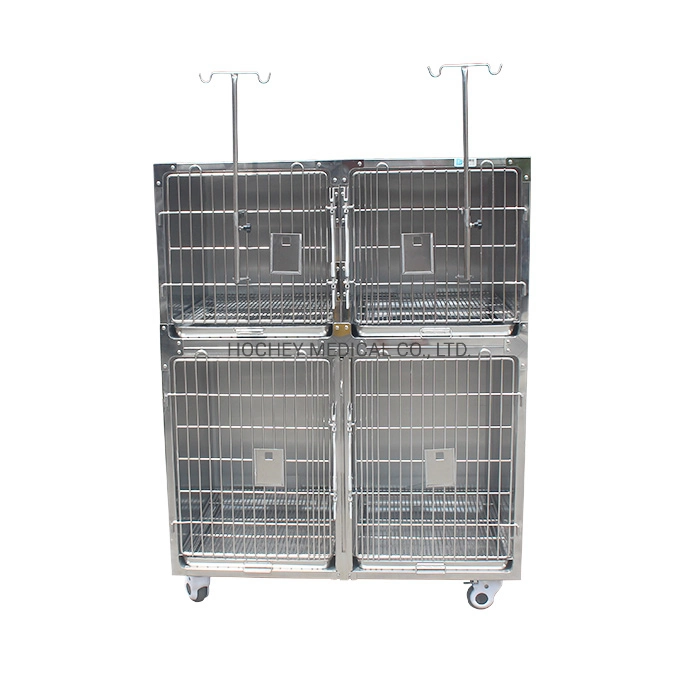 Hochey Medical Stainless Steel Kennel Dog Cage for Cat Shop Pet Hospital