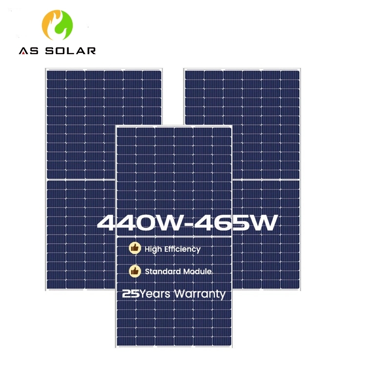 As Solarpanel 425W 430 450 Watt Halbschnitt voll Schwarzes PV-Modul Solarenergie Solaranlage Elektrische Energie Masse Dachblech