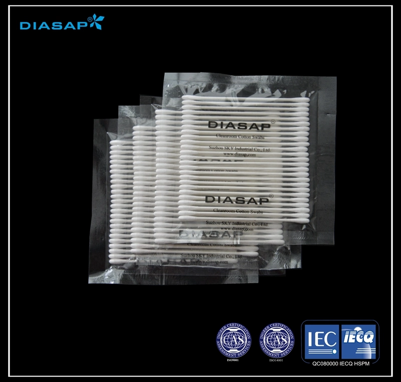 Round Tip Cotton Swab for Electronic Components Cleaning