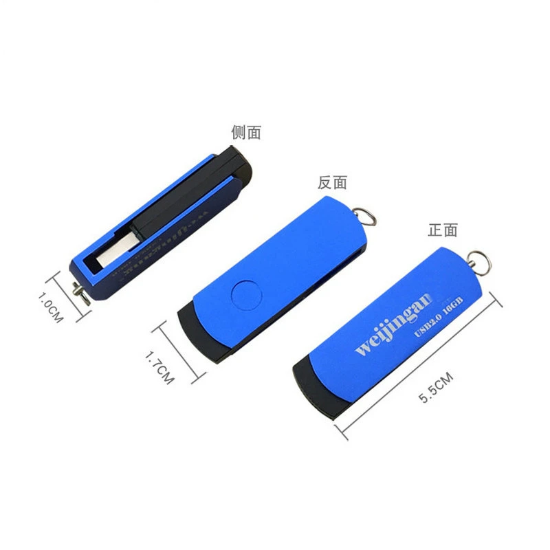 Factory Wholesale Colorful Classic Swivel USB Flash Pendrive with Logo