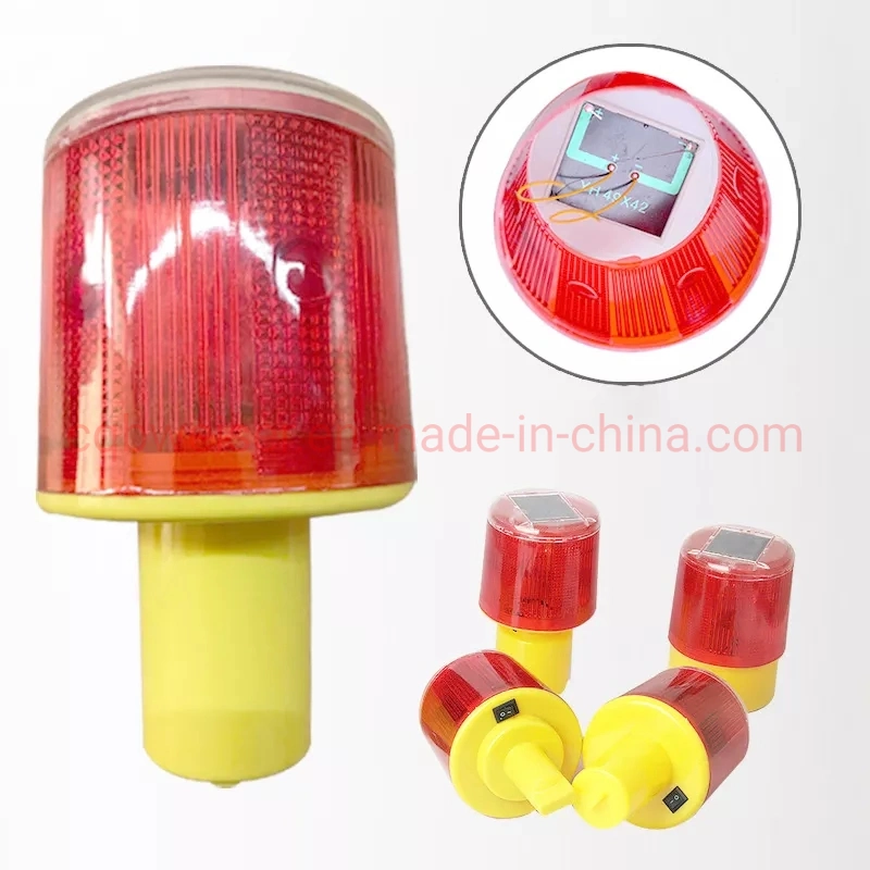 Solar-Powered with Battery Automatic Plastic Warning Flash Lights