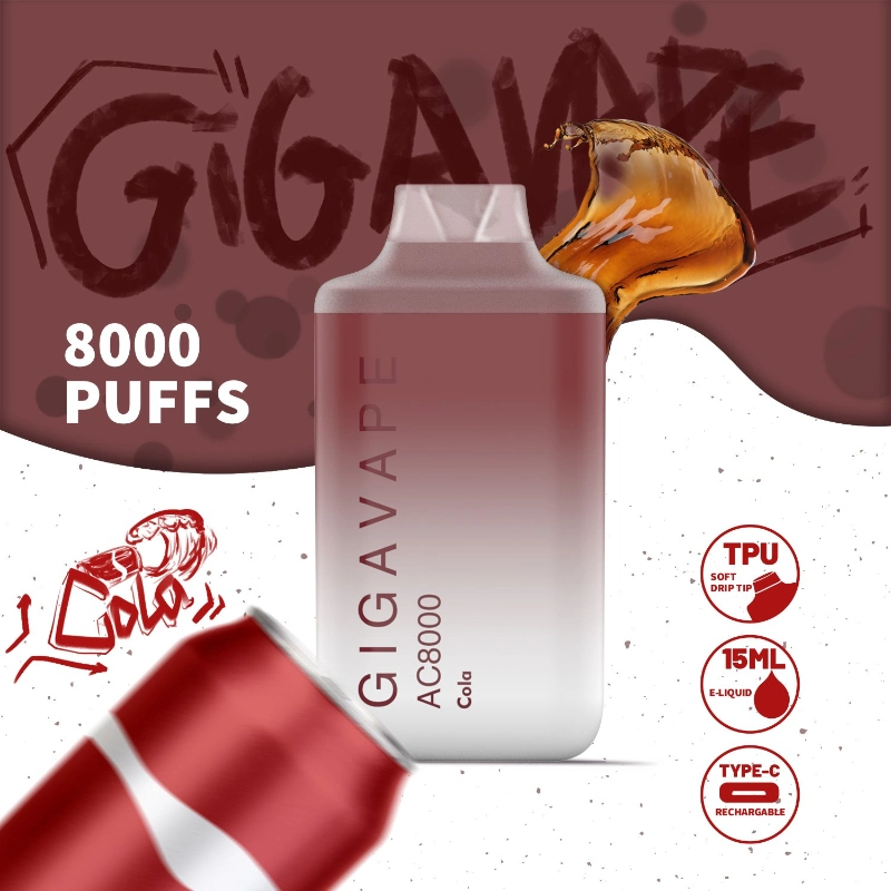 Giga Vape 5% Nic 8000puffs Disposable Vaporizer Pod Electronic Vape Wholesale Mini E Cigarette