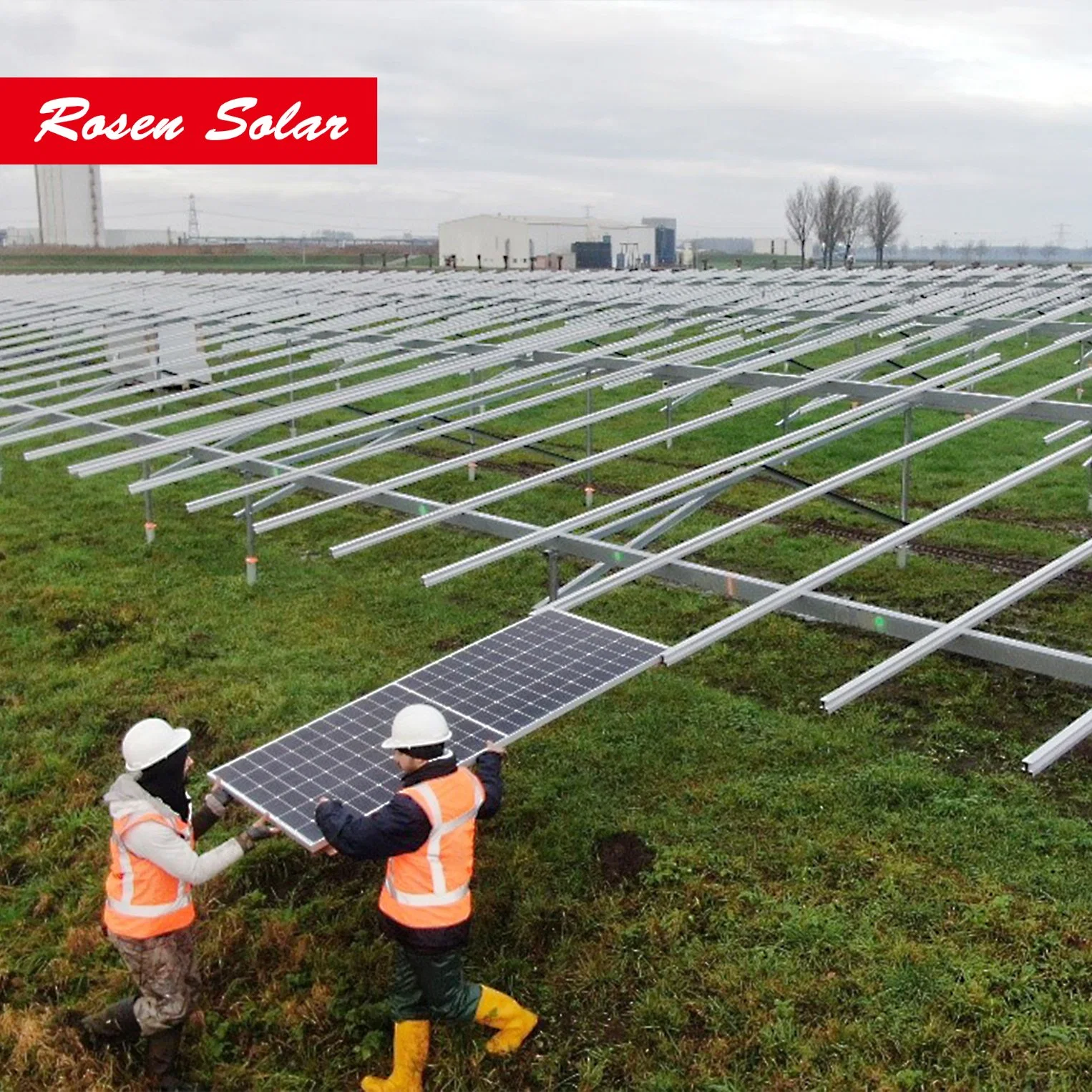 Rosen Greenhouse complète 500 kw sur le rack solaire à montage au sol Systèmes