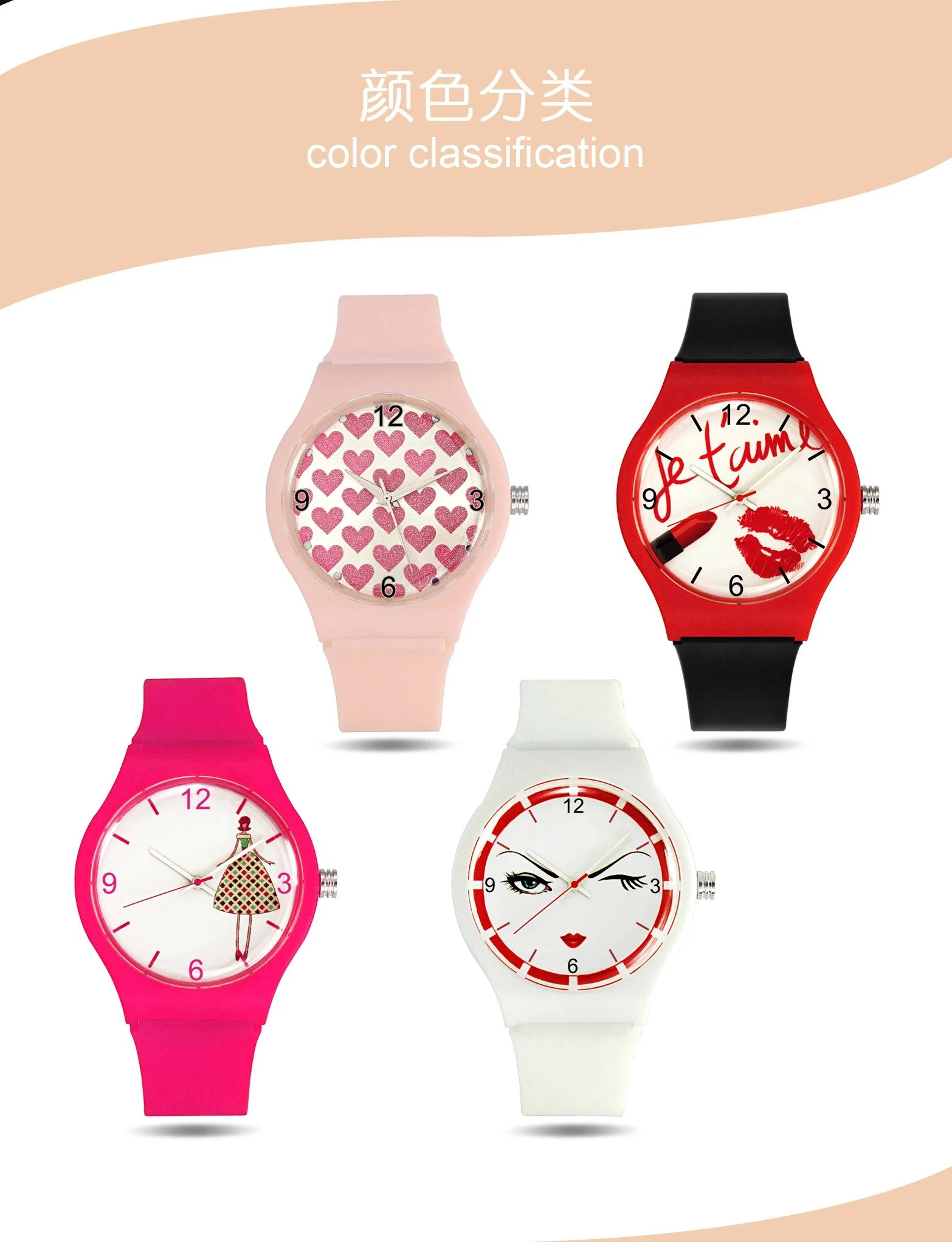 Cheap Wholesale/Supplier OEM Fashion Simple Children Gift Plastic Watch