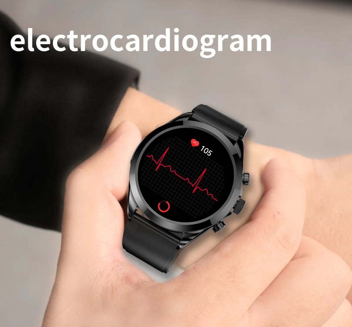 2023 Nuevo Sport Salud monitorización de la presión Sos MET ECG HRV Glucosa en sangre llamada Bluetooth Smartwatch