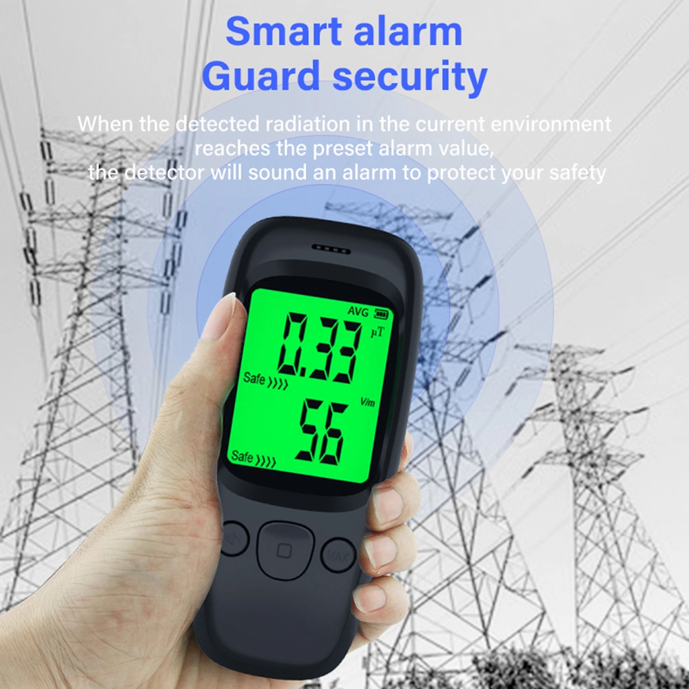 Electromagnetic Radiation Detector with LCD Display 3A Battery Measure Range 0.01~99.99ut Indoor