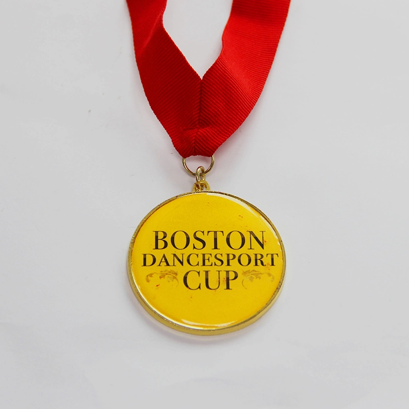 Sedex BSCI Disney Certified Factory Custom Printed Pattern Plastic Acrylic Medal with Ribbon